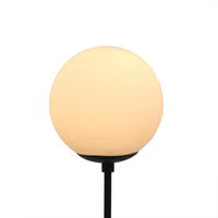 Lampe de table moderne à base de métal avec abat-jour en verre laiteux idéal pour la décoration de la chambre à coucher et du salon, éclairage d'ambiance doux
