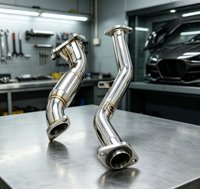 Collecteur d'échappement haute performance en acier inoxydable 304 avec catalyseur pour Subaru Impreza WRX STI 2.0T EJ207 2008-2014, tuyau turbo de course