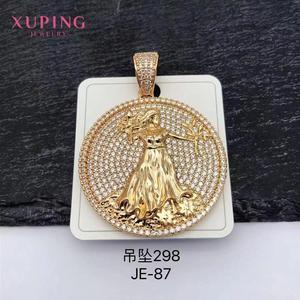 La joyería Jingjing Xuping es un colgante de Flor de Oro rosa simple y delicado con incrustaciones de colgante de diamantes - Product Image 4