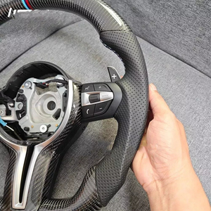 Pour BMW Série F (F30 F31 F32 F33 F34 F36 F22 F23 M2 M3 M4) Volant en cuir en fibre de carbone personnalisable Ajustement parfait M6 X3 X - Product Image 5