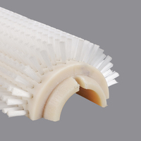 Brosse rotative industrielle à deux pièces, à poils en nylon, à rangées de poils décalées, pour polissage et nettoyage anti-poussière, fournisseur OEM