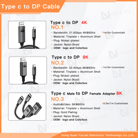 Cable de Video USB-C a DP 1.4 de Alta Definición, 8k 60Hz, Cable de Transferencia de Datos, 2M 3M, para Móviles, TV, PS5, Venta al Por Mayor de Fábrica UNIEAN