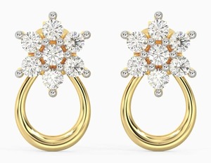 Luxury Fashion Iced Out Diamond Earrings with Luxury Stainless Steel <b>Stud</b> Earring for Women Formal Wear - Product Image 5