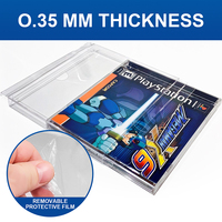 Boîtier de Rangement Protecteur en Plastique Transparent pour Un Seul Disque CD Musical, Format Jewel Case Standard CD, PS1 et Dreamcast