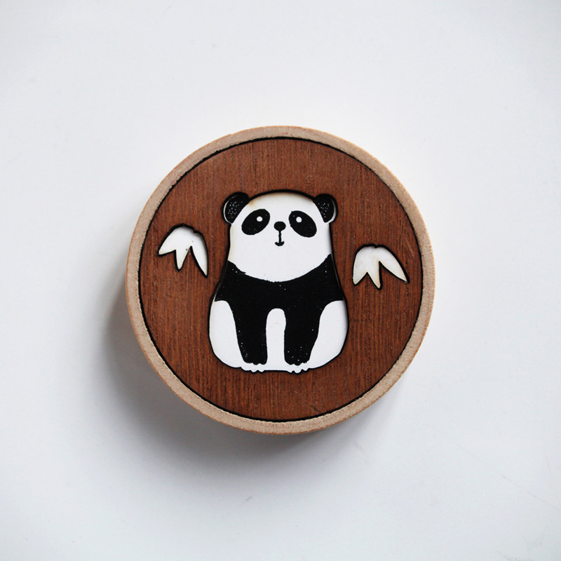 panda couleur bois