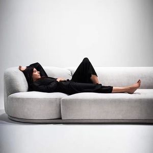 Venta directa 2023 Bordone creativo giratorio sofá de lujo sala de estar anormales fila recta sofá de tres telas - Product Image 4