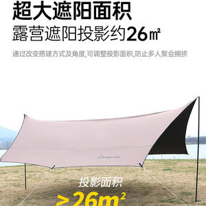 Tente à baldaquin hexagonale en tissu Oxford, triple couche, imperméable, résistante aux UV, avec tiges en alliage d'aluminium, abri solaire extérieur, marron - Product Image 4