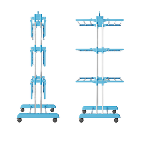 Estante de secado de ropa de Metal para ahorrar espacio, soporte de 4 niveles, estante de lavandería plegable resistente, estante secador de ropa rodante para uso en interiores y exteriores - Product Image 6