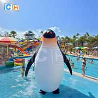 Grand pingouin personnalisé Cartoon Inflatables publicitaires pour l'affichage de la décoration extérieure