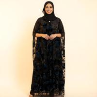 Cape en saphir bleu-vert noir pour femmes, vêtements modestes, vêtements islamiques