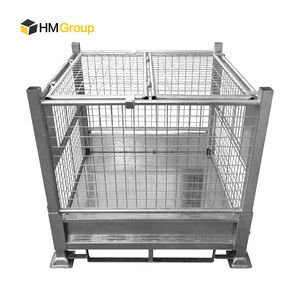 Gabbie di Stillage per trasporto di cavi pieghevoli in acciaio zincato per rete metallica impilabile resistente - Product Image 2