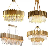Lustres modernes en fer et cristal noir, réglables en hauteur, grand luminaire suspendu à incandescence pour la maison, le bureau et l'art