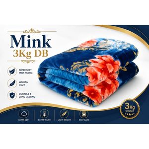 Manta de Lujo Raschel Doble de 3 KG y 632 GSM, Suave y Cálida para Invierno, Tipo Visón, en Caja - Product Image 3