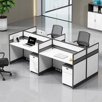 Poste de travail modulaire moderne pour 6 personnes, bureau de type cubicle pour bureau à domicile, hôpital, centre d'appels, cloison durable