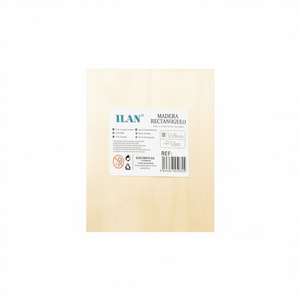Pannello in Compensato Rettangolare ILAN 10x15 Cm, Spessore 0,25mm, Foglio di Legno per Artigianato - Product Image 1