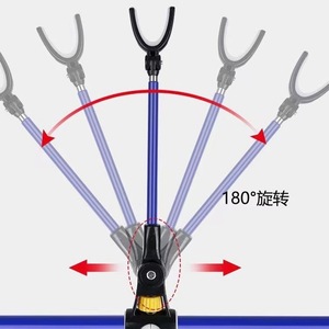 Support de canne à pêche pliable en acier inoxydable, pour utilisation avec boîte de pêche - Product Image 2