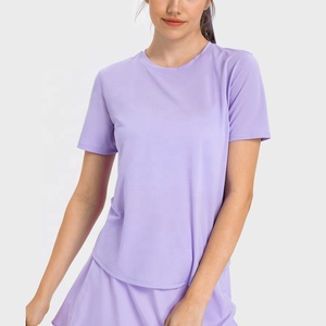 T-shirt de Tennis respirant à col ras du cou pour femmes DS333, <span class=keywords><strong>haut</strong></span> de Yoga qui évacue l'humidité, vêtements de sport et d'activité physique - Product Image 1