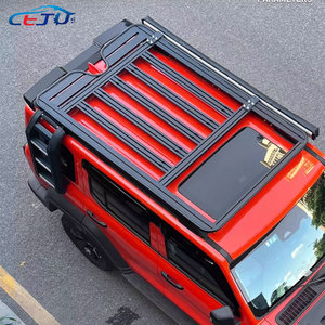รถอลูมิเนียมสีดำ4x4หลังคาแบนแพลตฟอร์มกระเป๋าเดินทางสำหรับ GWM Great Wall Motor wey wey 300 2020-2025 - Product Image 4