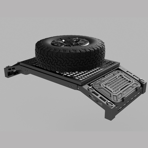 Porte-roue de secours pour camionnette en aluminium/acier au carbone - Installation sans perçage pour Ford Ranger/<span class=keywords><strong>Raptor</strong></span>/Jeep Wrangler - Product Image 3