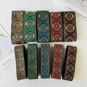 شريط منسوج بنمط هندسي رباعي الأضلاع بنمط عرقي من الدانتيل والجاكار لإكسسوارات الملابس بعرض <span class=keywords><strong>3.3</strong></span> - 5 سم ST-2142 - Product Image 1