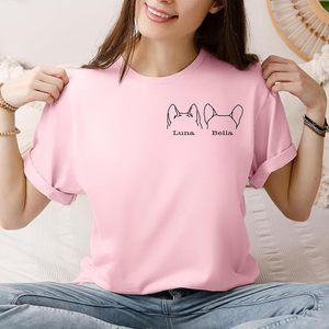 เสื้อสเวตเชิ้ตคุณแม่สุนัขแบบกำหนดเองสำหรับผู้หญิง พร้อมชื่อและรูปหน้าสุนัข ผ้าฝ้ายน้ำหนักเบา เหมาะสำหรับคนรักสัตว์เลี้ยง - Product Image 3
