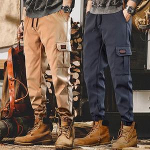 Vêtements <span class=keywords><strong>de</strong></span> travail <span class=keywords><strong>de</strong></span> marque pour hommes, printemps-automne, pantalons <span class=keywords><strong>de</strong></span> survêtement amples à la cheville, pantalons noués, décoration <span class=keywords><strong>de</strong></span> poche, fourniture en gros - Product Image 4