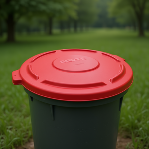 Coperchio Rosso Robusto per Contenitore Rifiuti da 121 L con Chiusura Sicura - Product Image 3