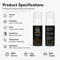 Fabricant de mousse capillaire personnalisée, mousse anti-frisottis à tenue forte pour les marques de perruques