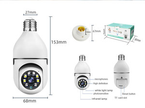 جديد اللاسلكية WiFi داخلي WiFi CCTV الأمن لمبة PTZ IP كاميرا 3MP Carecam برو اتجاهين الصوت واي فاي E27 لمبة شبكة IP كاميرا متحركة - Product Image 6
