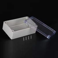 Boîtier de jonction carré en plastique ABS transparent, étanche IP66, anti-poussière, pour instruments électroniques extérieurs résistants aux éclaboussures