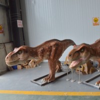 Modèle de T-Rex animatronique réaliste en métal, personnalisé par Zigong OEM, pour utilisation en intérieur/extérieur dans les parcs d'attractions, les centres commerciaux et les expositions de location