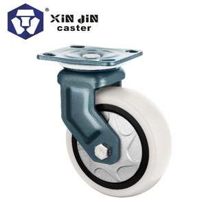 6-Zoll-Lenk rolle mit festem Typ aus strap azier fähigem Polyurethan-Eisen-Stahl-Gummi PVC TPR-Edelstahl-Polypropylen - Product Image 3