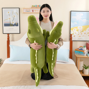 Peluche <span class=keywords><strong>crocodile</strong></span> réaliste à poser, coussin long et doux, idéal pour la sieste, cadeau confortable pour la décoration de chambre d'enfant, vente en gros - Product Image 3