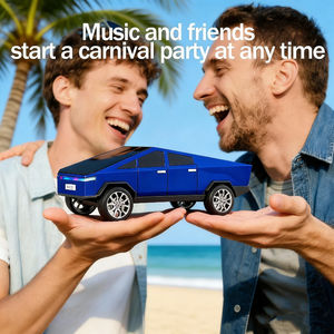 Alecter Haut-parleur solaire ultra-réaliste en forme de camion Bluetooth 5.0/TWS/FM/USB Lecture 2000mAh ABS+Silicone Portable Musique de plein air Cadeau - Product Image 4