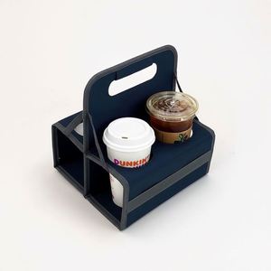 Portavasos Aislado Reutilizable Personalizado OEM, Portavasos de Poliéster Impermeable para 4 Bebidas, Plegable, para Entrega de Alimentos - Product Image 3
