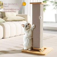 Arbre à chat de luxe compact à 5 niveaux, 66,5 cm de haut, avec balles en peluche interactives, en bois écologique et sisal, fabrication exquise, pour intérieur