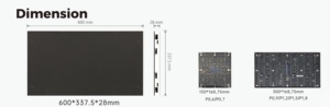 Pantalla LED COB de Alta Gama para Interiores con Píxeles Finos de 0.9375/1.25/1.5625mm, 600x337.5mm, 16:9, Ligera, 7680Hz, 600CD, 14 bits, 170°, 97 pulgadas - Product Image 2