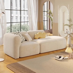 Imperial Concubine's Position L-Shaped Right Angle Corner <strong>Sofa</strong> <strong>Cream</strong> Style for Living Room Beauty Salon Homestay Hotel Lobby - Product Image 3