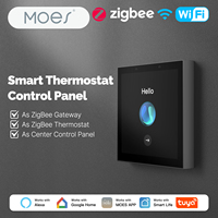 MOES Tuya WiFi Thermostat intelligent Panneau de commande central Chaudière à eau et gaz Contrôleur de température de chauffage ZigBee Gateway Écran tactile