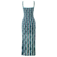 Nouvelle Robe en Maille Femme 2026 à Bretelles Fines, Sans Manches, avec Découpes et Blocs de Couleurs, Modèle Élégant
