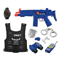 Ensemble de jouets pour enfants, jeu de rôle éducatif pour l'école, pistolet, montre, menottes, équipement de station et uniforme