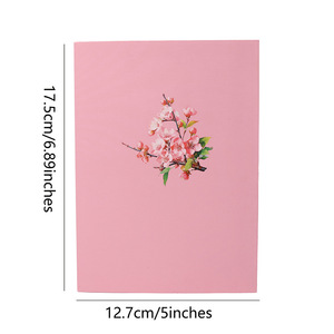 Nouvelle Arrivée Créative : Carte de Vœux Pop-up 3D Fleur de Cerisier avec Espace pour Message, Idéale pour Anniversaires, Mariages, Bénédictions - Product Image 5