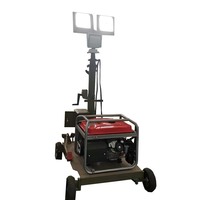 Mât de levage électrique portable de 8 mètres en alliage d'aluminium monté sur véhicule avec télécommande pour tour d'éclairage d'urgence