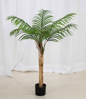 Palmier artificiel à tronc épais et grandes feuilles, en pot en plastique, de 120 cm à 250 cm (en option), plante décorative tropicale