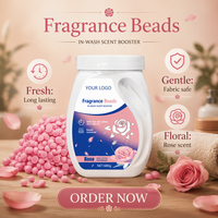 Perles de parfum solides écologiques longue durée à la rose pour lessive, éliminent les odeurs pour tous les tissus, support OEM