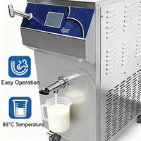 Pasteurisateur commercial UHT 62L pour jus de fruits jus Gelato pasteurisation 304 acier inoxydable automatique électrique