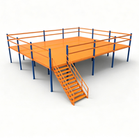Plateforme de stockage de type loft - Structure en acier démontable robuste et personnalisable pour entrepôts et mezzanines