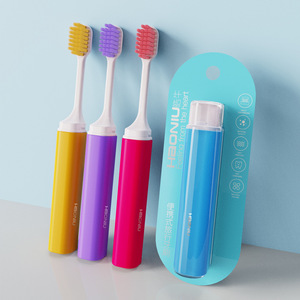 Haoniu Brosse à dents pliable de voyage à poils souples, portable pour les voyages et la maison, pack familial - Product Image 4