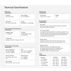 אלגוריתם פענוח Datalogic של Mobydata ED3500 640*480 פיקסלים וכלי תצורת Aladdin Scan Engine - Product Image 5