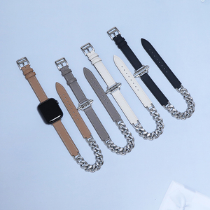 Bracelet de montre en acier inoxydable 20 <span class=keywords><strong>mm</strong></span>, bracelet de montre en cuir pour <span class=keywords><strong>Apple</strong></span> <span class=keywords><strong>Watch</strong></span>, bracelet double tour en cuir véritable 49 <span class=keywords><strong>mm</strong></span> 46 <span class=keywords><strong>mm</strong></span> 45 <span class=keywords><strong>mm</strong></span> - Product Image 5
